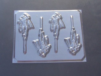 162sp Capeman Full Body Chocolate or Hard Candy Lollipop Mold